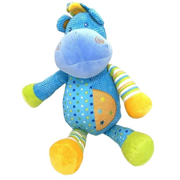 Burton and Burton Plush Hippo Rattle Infant Baby Toy - Picture 2 of 6